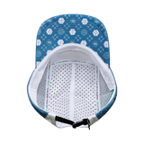 Yoga - 5 Panel - Sporty - Unstructured - Pony Tail - Light Blue / White - Laser Mesh (Unisex)