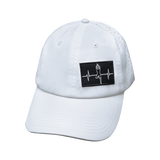 Yoga - 6 Panel - Unstructured - Relaxed Fit - Pony Tail - White - Laser Mesh (Unisex)