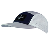 Yoga - 5 Panel - Sporty - Unstructured - Pony Tail - Gray / Navy / White - Laser Mesh (Unisex)