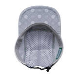 Yoga - 5 Panel - Sporty - Unstructured - Pony Tail - Gray / Navy / White - Laser Mesh (Unisex)