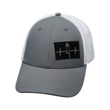 Yoga - 6 Panel - Shallow Fit - Pony Tail - Gray / White - Laser Mesh (Unisex)