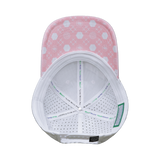 Yoga - 6 Panel - Shallow Fit - Pony Tail - Pink / White - Laser Mesh (Unisex)