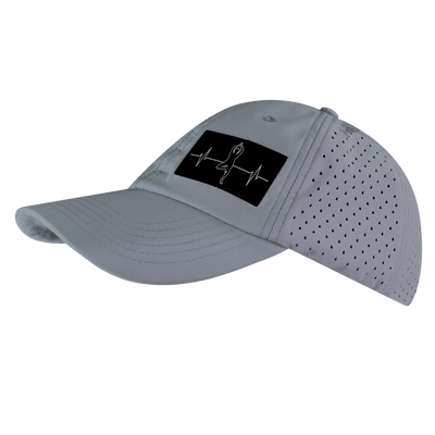 Yoga - 6 Panel - Unstructured - Relaxed Fit - Pony Tail - Gray - Laser Mesh (Unisex)