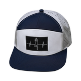 Yoga - 7 Panel - Navy / White  / Gray - Laser Mesh (Unisex)