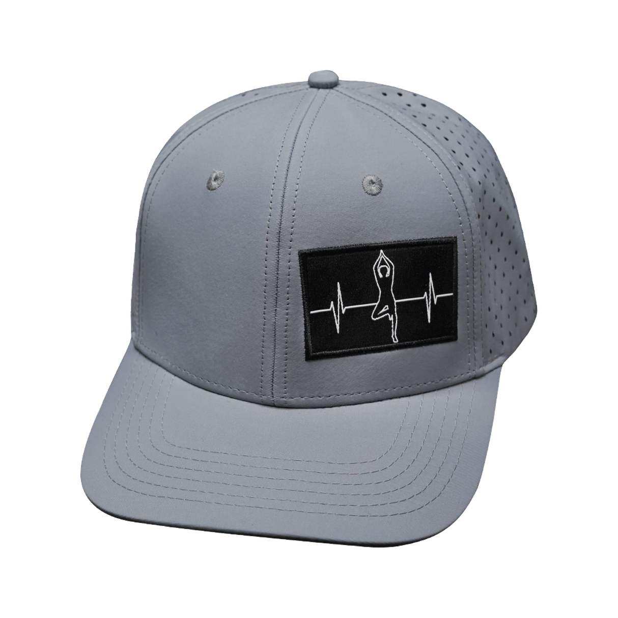 Yoga - 6 Panel - Gray - Laser Mesh (Unisex)