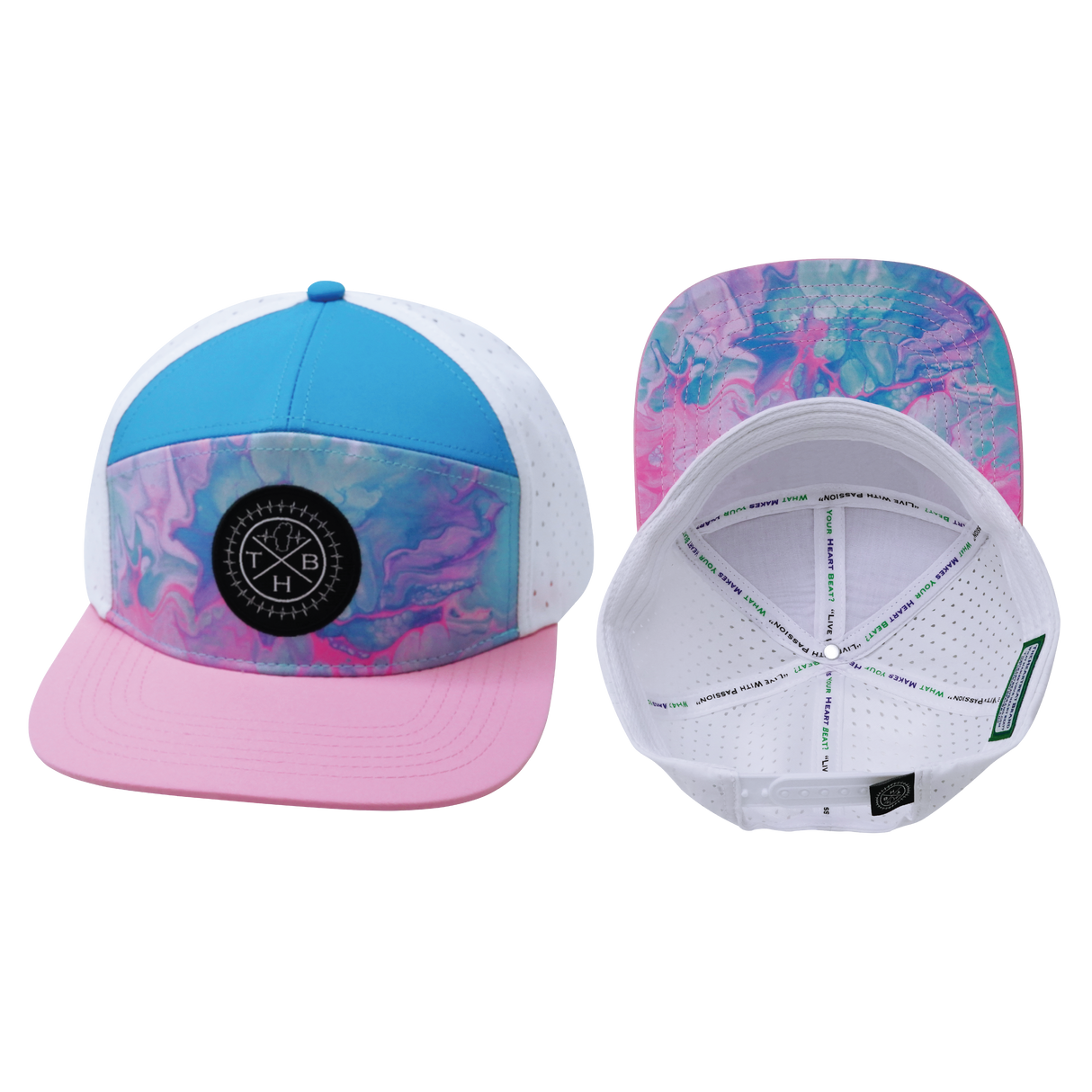 THB - 7 Panel - Cotton Candy - Pink / Neon Blue / White (Unisex)