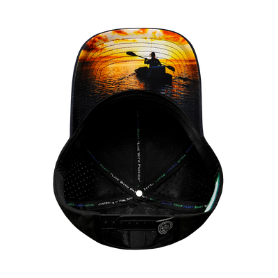 Fishing - 6 Panel - Shallow Fit - Pony Tail - Soft Navy Camo / Black - Laser Mesh (Unisex)