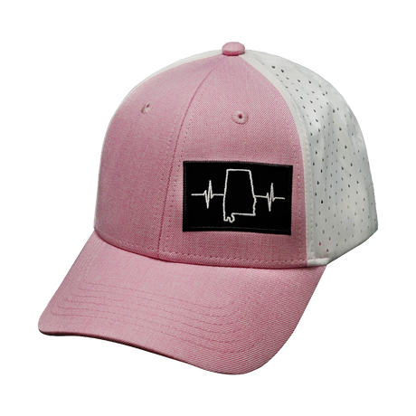 Alabama - 6 Panel - Shallow Fit - Pony Tail - Pink / White (Unisex)