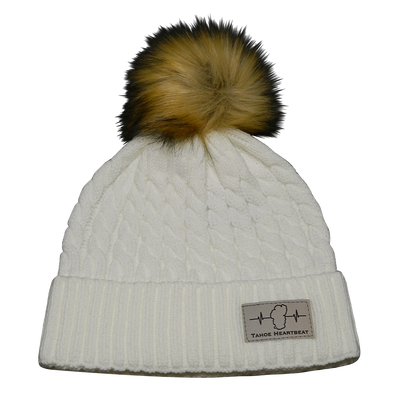 Tahoe - Beanie - Pom - Silver Patch - White (Unisex)