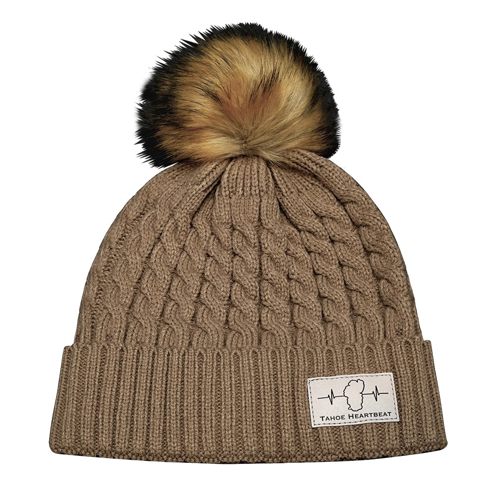 Tahoe - Beanie - Pom - Tan (Unisex)