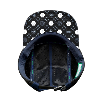 Yoga - 5 Panel - Sporty - Unstructured - Pony Tail - Black / White / Navy - Laser Mesh (Unisex)