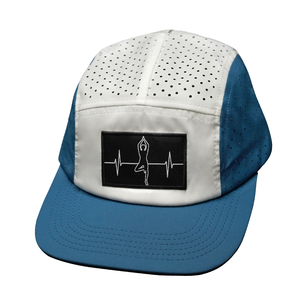 Yoga - 5 Panel - Sporty - Unstructured - Pony Tail - Light Blue / White (Unisex)