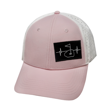 Golf - 6 Panel - Shallow Fit - Pony Tail - Light Pink / White (Unisex)