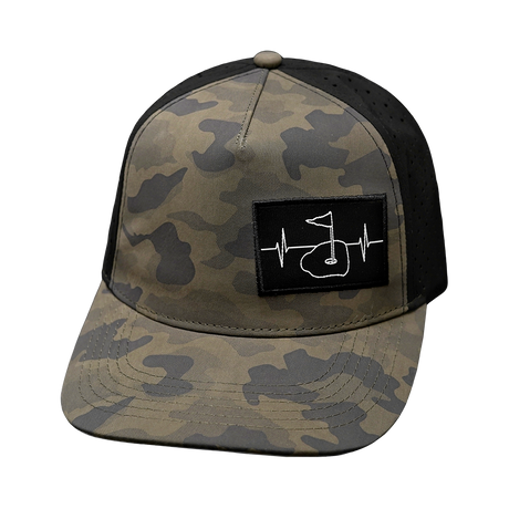 Golf - 5 Panel - Structured - Soft Charcoal Camo / Black (Unisex)