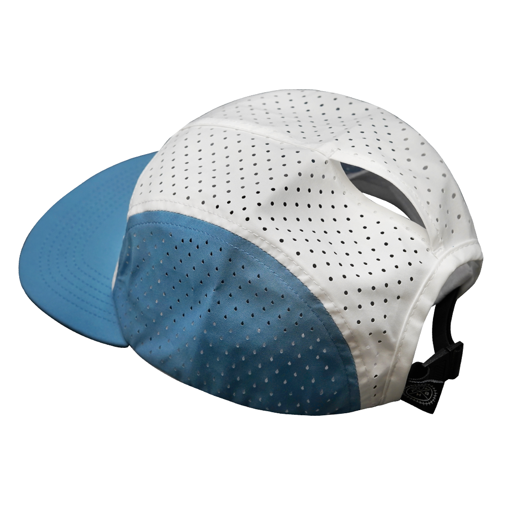 Yoga - 5 Panel - Sporty - Unstructured - Pony Tail - Light Blue / White (Unisex)