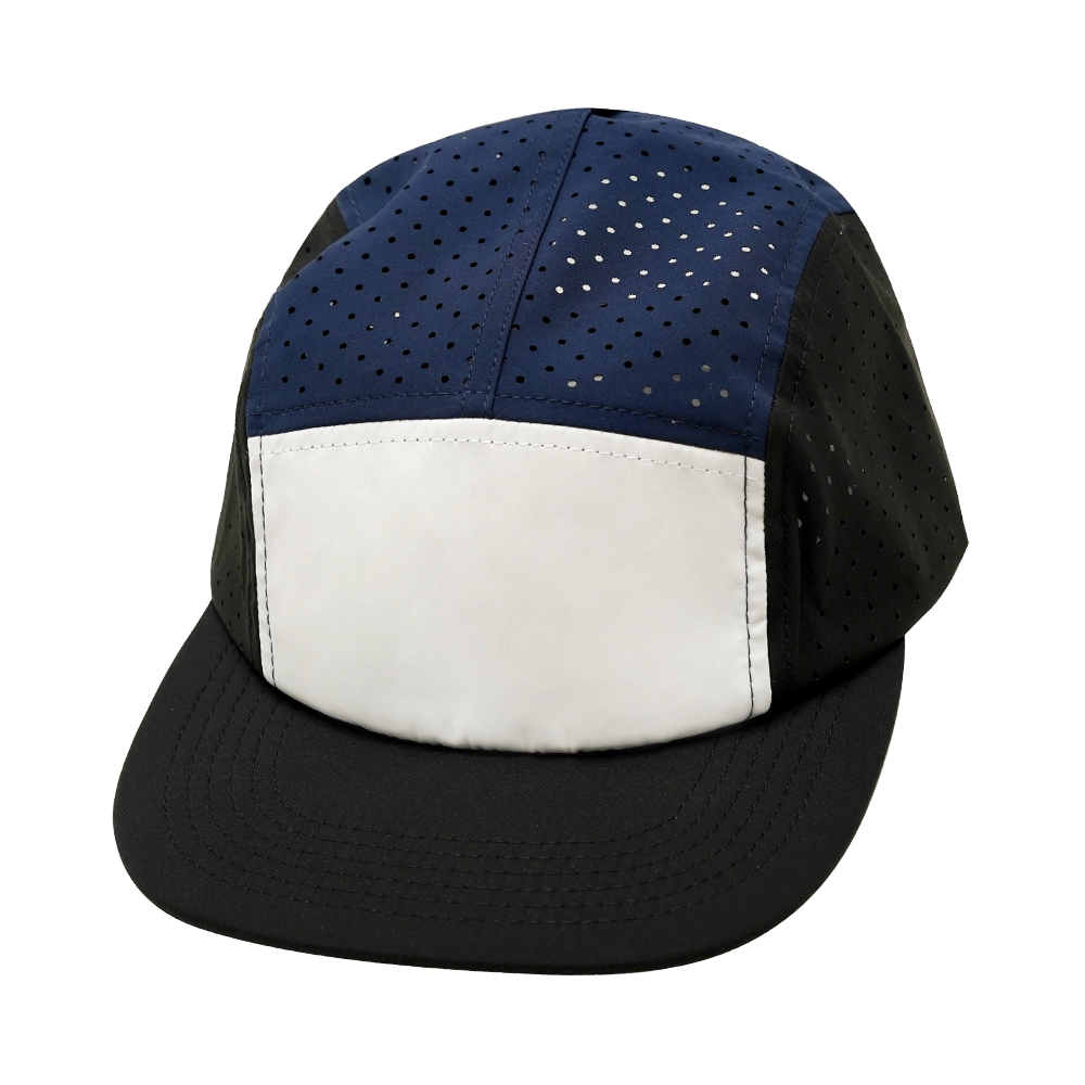 Blank - 5 Panel - Sporty - Unstructured - Pony Tail - Black / White / Navy (Unisex)