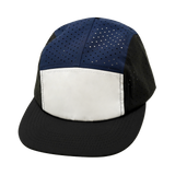 Blank - 5 Panel - Sporty - Unstructured - Pony Tail - Black / White / Navy (Unisex)