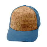 Blank - 6 Panel - Cork - Slate Blue (Unisex) - Laser Mesh