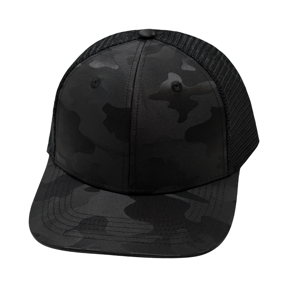 Blank - 6 Panel  - Black Camo / Black (Unisex)