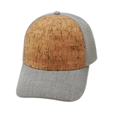 Blank - 6 Panel - Shallow Fit - Cork - Heather Gray / Gray (Unisex) Trucker Mesh
