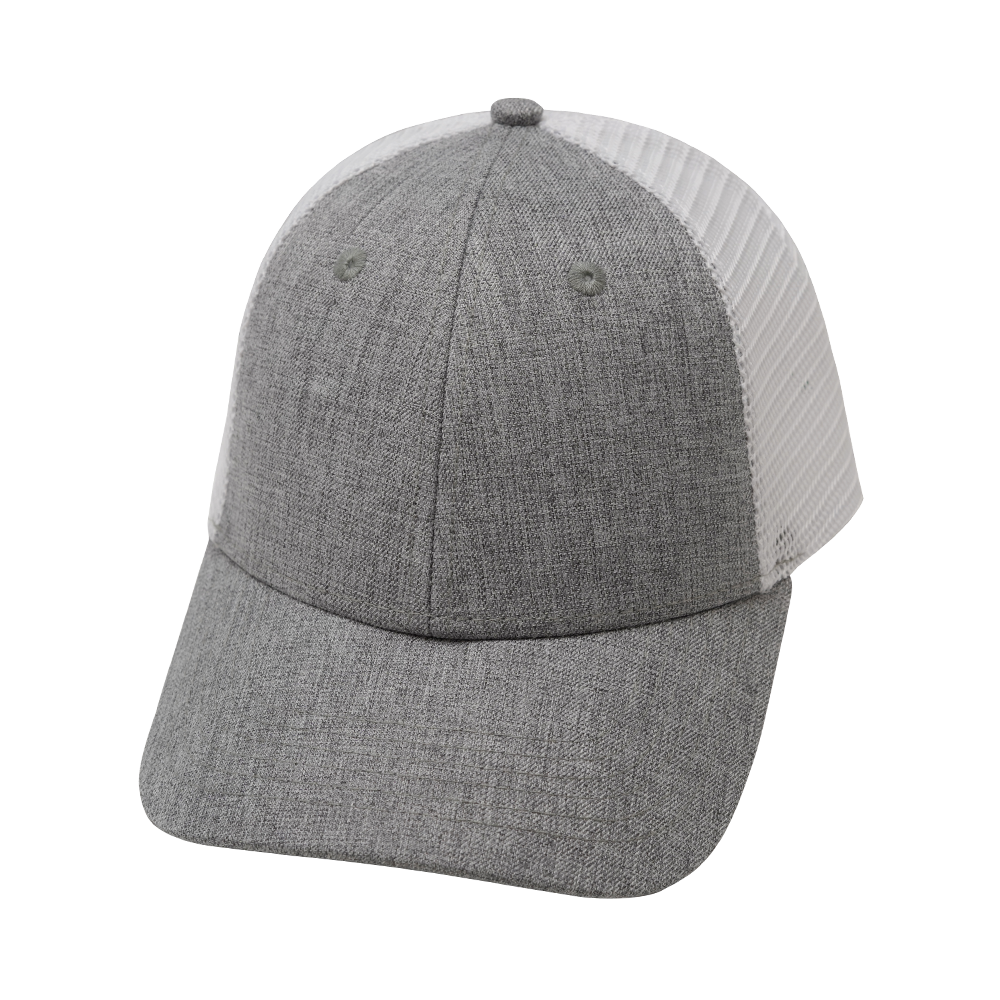 Blank - 6 Panel  - Shallow Fit - Gray /  White (Unisex)