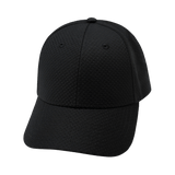 Blank - 6 Panel - AirMesh - Athletic Fit - Black (Unisex) - Fabric Back