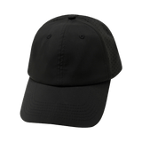 Blank - 6 Panel - Unstructured - Relaxed Fit - Pony Tail - Black (Unisex) - Laser Mesh