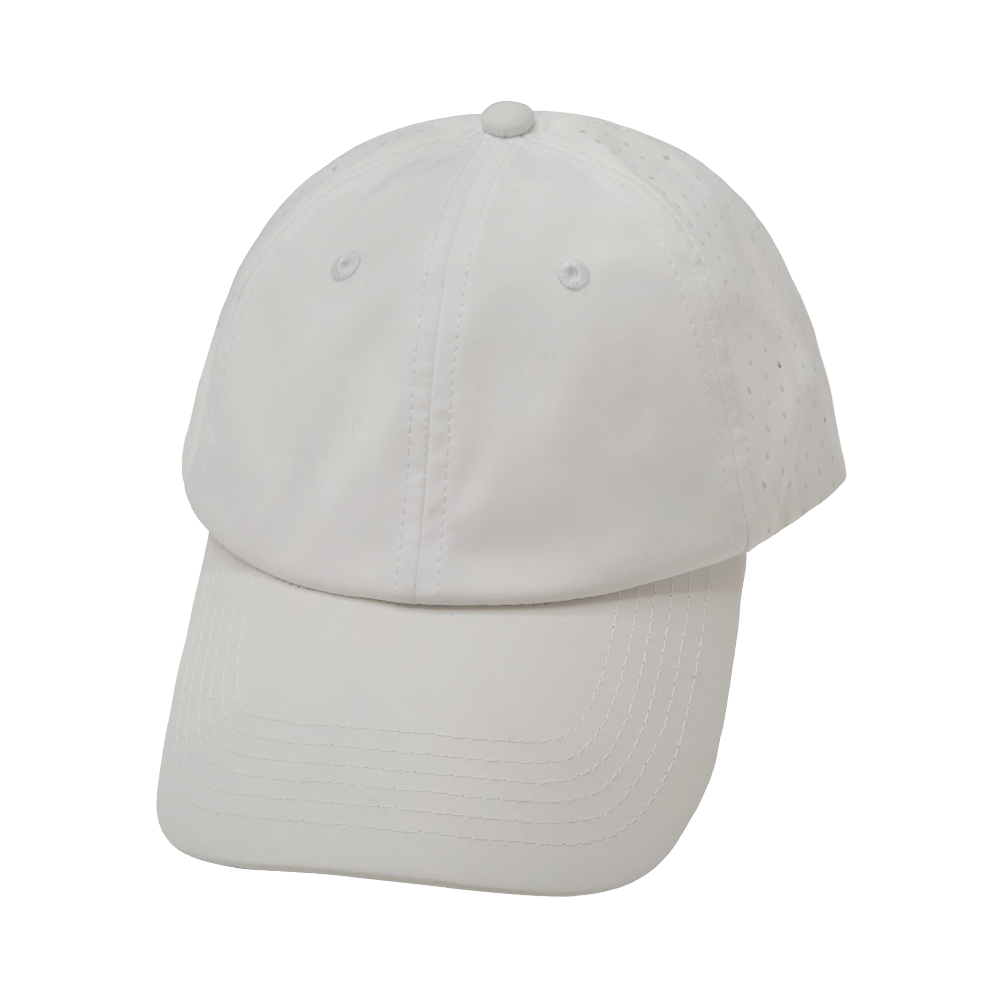 Blank - 6 Panel - Unstructured - Relaxed Fit - Pony Tail - White (Unisex)