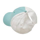 Blank - 6 Panel - Shallow Fit - Pony Tail - Mint Green / White (Unisex)