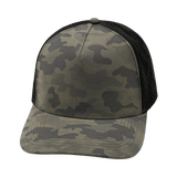 Blank - 5 Panel - Structured - Charcoal Camo / Black (Unisex)