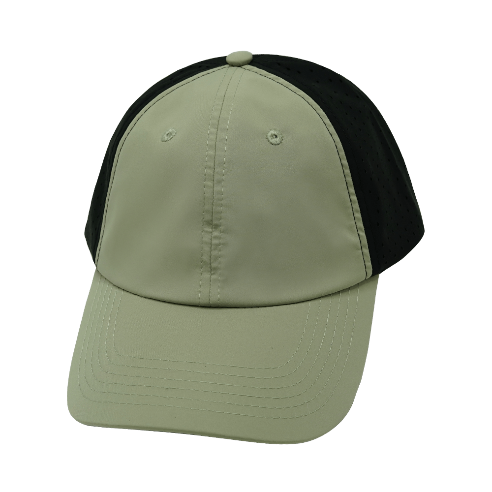 Blank - 6 Panel - Unstructured - Green / Black (Unisex)