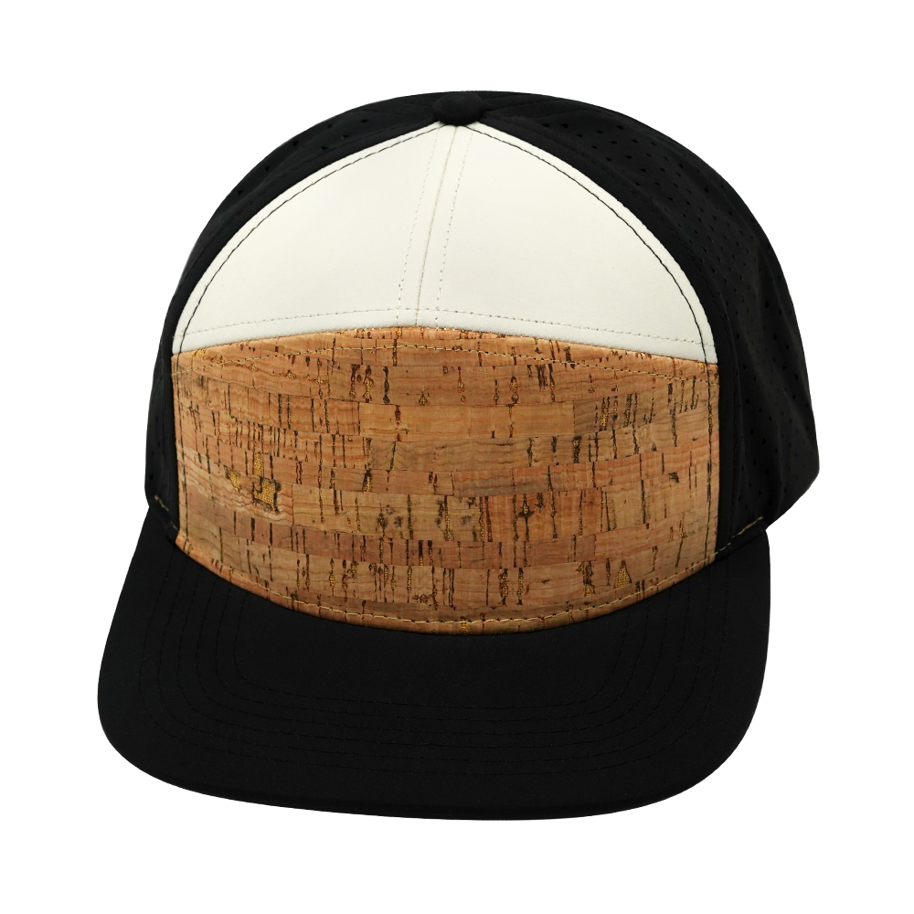 Blank - 7 Panel - Cork - Black / Cream (Unisex)