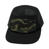 Blank - 5 Panel - Sporty - Unstructured - Black / Camo (Unisex)
