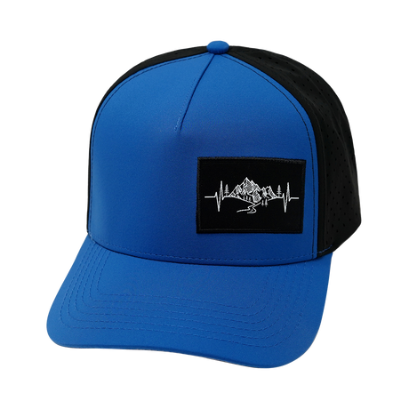 Mountains - 5 Panel - Structured - Royal Blue / Black (Unisex)