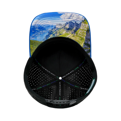 Mountains - 5 Panel - Structured - Royal Blue / Black - Laser Mesh (Unisex)