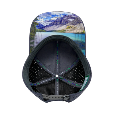 Mountains - 6 Panel - Cork - Charcoal - Laser Mesh (Unisex)