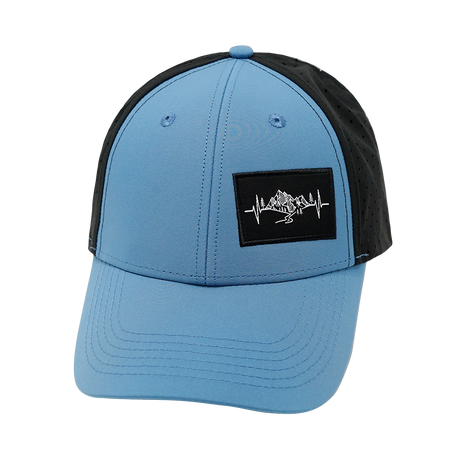 Mountains - 6 Panel - Shallow Fit - Pony Tail - Blue / Black (Unisex)