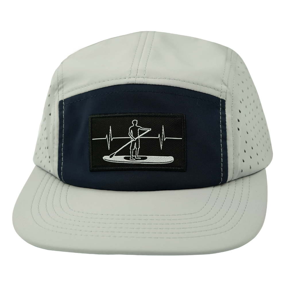 Paddle Board - 5 Panel - Sporty - Unstructured - Gray / Navy (Unisex)