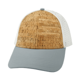 Blank - 6 Panel - Shallow Fit - Pony Tail - Cork - Gray / White (Unisex)