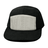 Blank - 5 Panel - Unstructured - Corduroy - Black / Gray (Unisex) - Laser Mesh