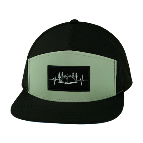 Camping - 7 Panel - Black / Sage (Unisex)