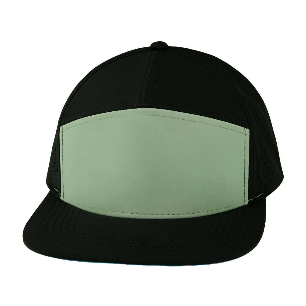 Blank - 7 Panel - Black / Sage (Unisex)