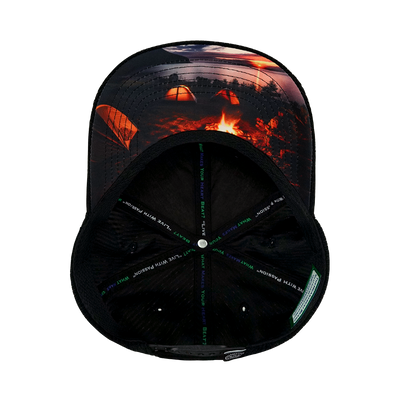 Camping - 6 Panel - Cork - Corduroy - Black - Fabric Back (Unisex)