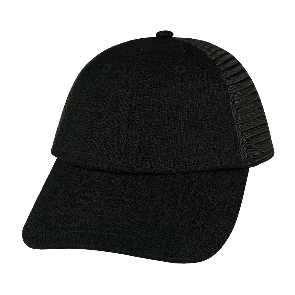 Blank - 6 Panel - Shallow Fit - Unstructured - Black Hemp / Black (Unisex)