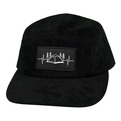 Camping - 5 Panel - Unstructured - Corduroy - Black (Unisex)