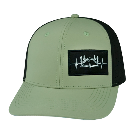 Camping - 6 Panel - Sage / Black (Unisex)