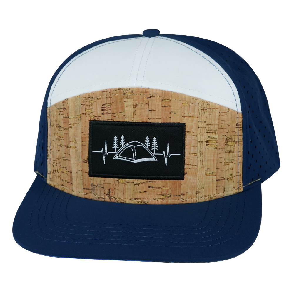 Camping - 7 Panel - Cork - Navy / White (Unisex)