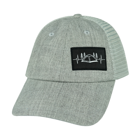 Camping - 6 Panel - Shallow Fit - Unstructured - Heather Gray / Gray (Unisex)