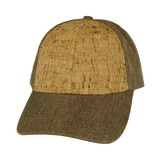 Blank - 6 Panel - Shallow Fit - Cork - Light Brown Hemp (Unisex) - Fabric Back