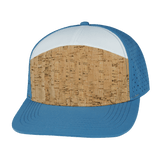 Blank - 7 Panel - Cork - Blue / White (Unisex) - Laser Mesh